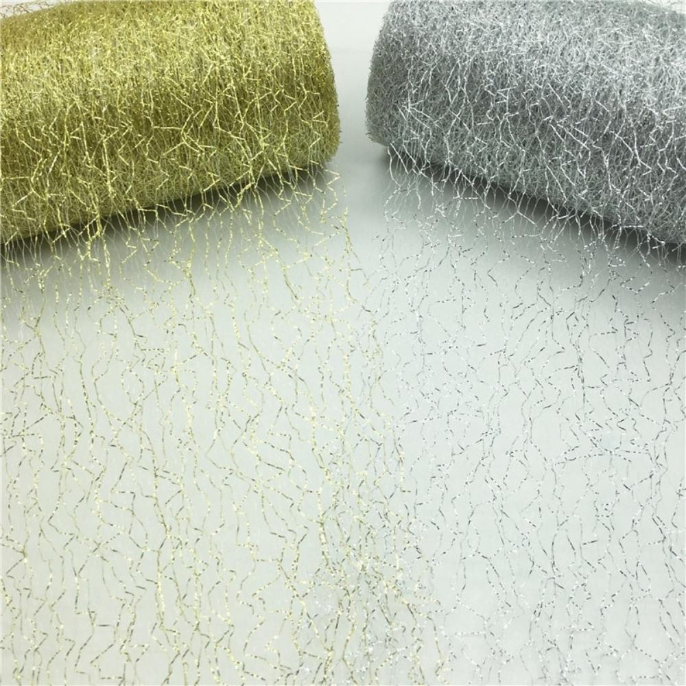 15 см * 10 лет, золотистая, серебряная проволока, тюль, рулон, катушка, ремесло, свадебная вечеринка, украшение «сделай сам», из органзы, прозрачная марля, элемент скатерти