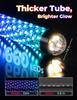 2PCS UTV Fat Whip Lights with Warning Light for SXS Spiral RGB Chasing Lighted Whips Compatible with Polaris RZR for Can-Am X3