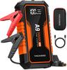 Пусковое устройство 4000А, 12В Портативный бустер автомобильного аккумулятора с USB, Светодиодной подсветкой, Пусковыми проводами, Кейсом для хранения