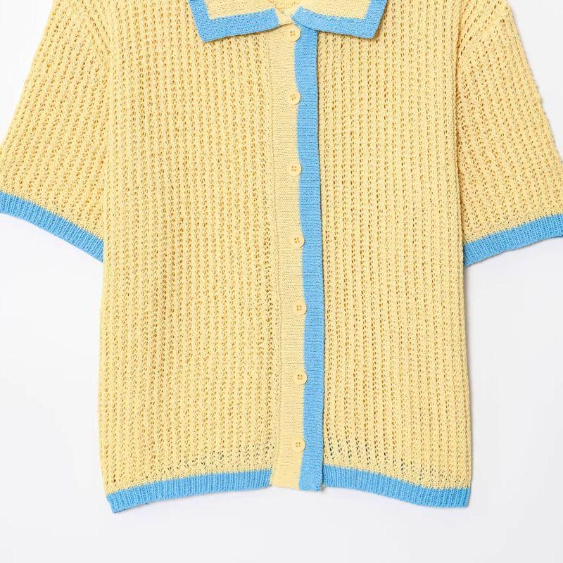 Araltay New Arrival Fashion Style Women's Fashion All-Match Knitting Polo Shirt Outwear Knitting Shorts Suit