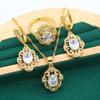 New European and N Fashion Hot Anti Allergy Zircon Necklace Earrings Ring Jewelry