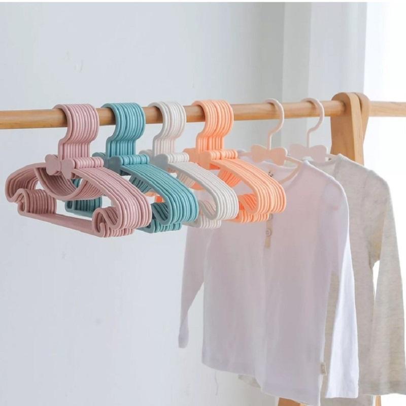10/20pcs Portable Clothes Hanger Kids Children Toddler Baby Clothes Coat Plastic Hangers Hook Househ