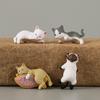 Фигурки кошек Edge DIY, мультяшные кошки, миниатюры, украшение из смолы для автомобиля