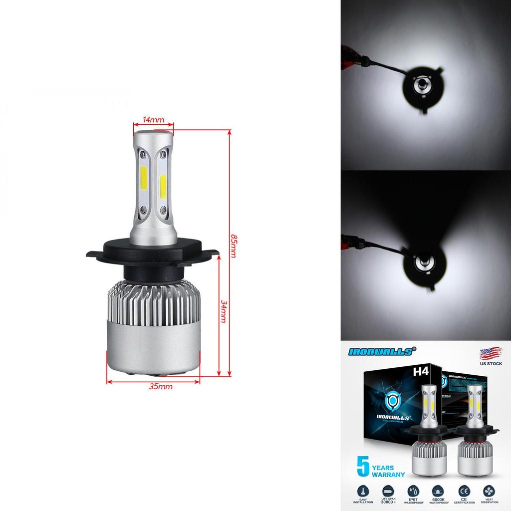 Премиальный светодиодный комплект для фар Cree Cob H4 Hb2 9003 с яркостью 1080 Вт 162000 лм