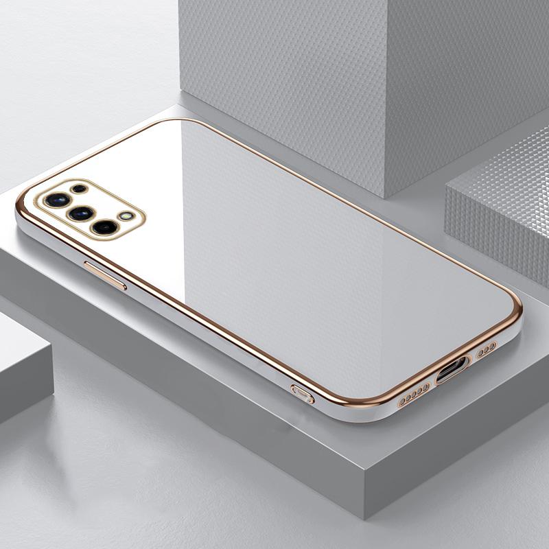 Мягкий чехол из ТПУ с 6D покрытием для OPPO Reno 11 10 5 Find X7 X6 X2 X3 X5 A1 A2 F19 Pro Plus Realme C67 C55 C53 C51 C33 C35 C31, роскошный силиконовый чехол-бампер