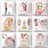 Bedroom Living Room Sofa Bed Decorative Pillowcase Home Decor Cute Girl Princess Cushion Cover