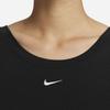 Nike Однотонная повседневная футболка с круглым вырезом и коротким рукавом, женские топы, черный цвет FN3665-010