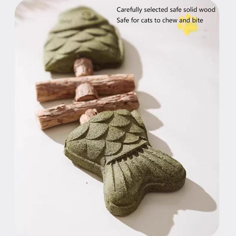 Игрушка для кошек для жевания с кошачьей мятой и мятой для агрессивных грызунов. Идеально для чистки зубов у котят