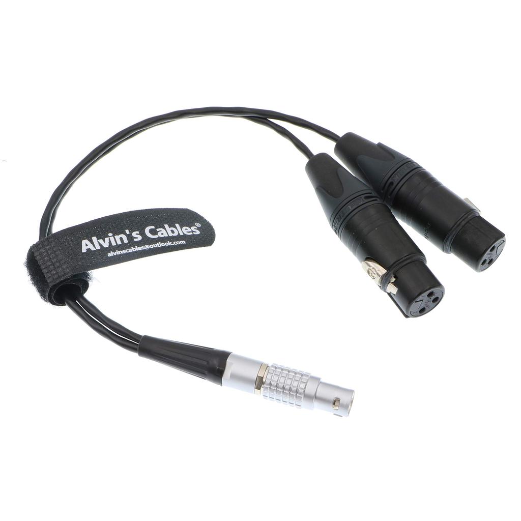 Alvin's Cables XLR Breakout Audio Input Input Cable 10 Pin To Dual XLR 3 Pin Female for Atomos Shogun Monitor Recorder