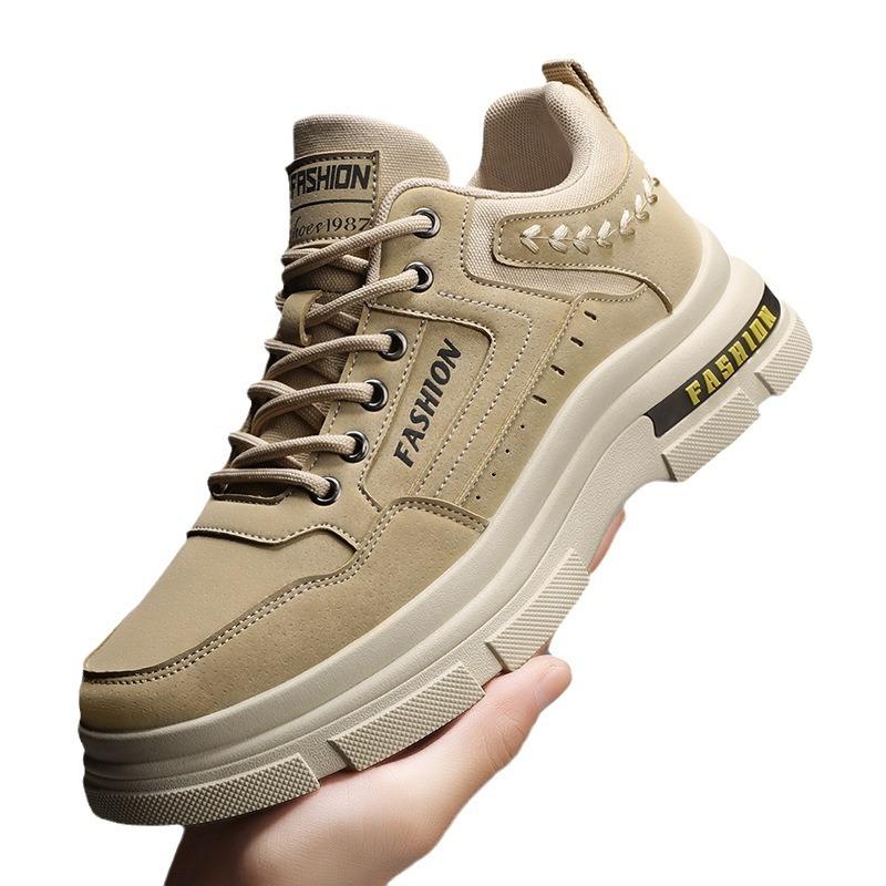 Мужская обувь осень и зима платформа нескользящая и износостойкая уличная спортивная альпинистская повседневная кожаная обувь мужская строительная сит