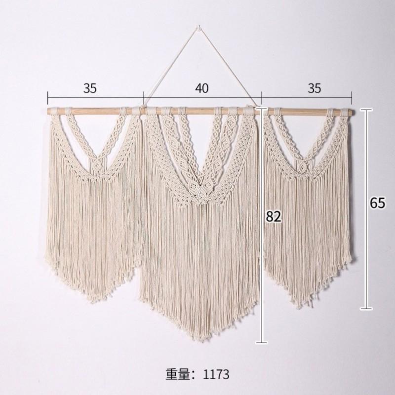 Handwoven Bohemian Tapestry Wall Hanging Decor Living Room Bedroom Minimalist Cotton Macrame Door Divider