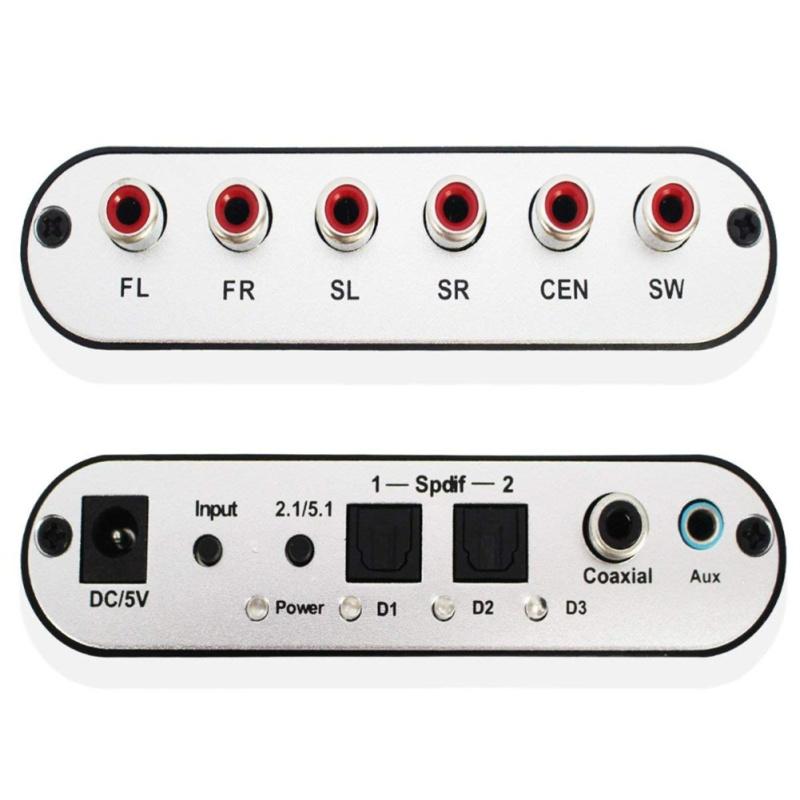 5.1 Ac3 Dts Digital Audio Rush Decoder Coaxial Rca Hd Sound Strong Mobility Converter Host + Power