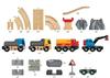 Circuit rail route transport de roches - brio - coffret 33 pièces - train en bois - ravensburger - dès 3 ans