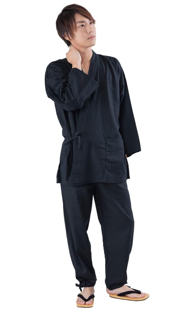 Slub Weave Samue Men's (All-Year Wear) (LL, Black)