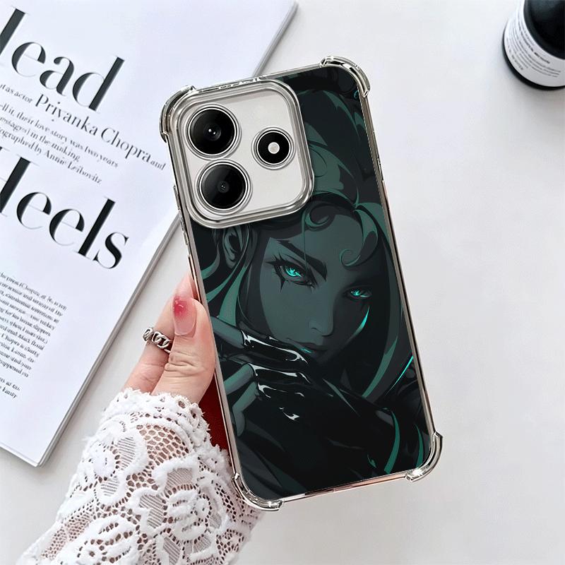 V-Valorant Game Black Cool Soft Phone Case For Xiaomi Redmi Note 14 15 Pro Plus 13 12 11S 11T 5G 10 9S 9 Plating Anti-Fall Funda