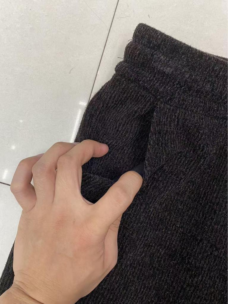 Высококачественные брюки гаремы из норкового велюра цвета осеннего золота для женщин - Удобные, стройнящие, с высокой посадкой для мам среднего и пожилого возраста