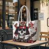 Japanese Samurai Skull Pattern Tote Bag Casual Daily Handbag