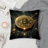 Наволочка для подушки Bitcoin Квадратная Двусторонняя Печать Чехол для диванной подушки Наволочка Спальня Прикроватная