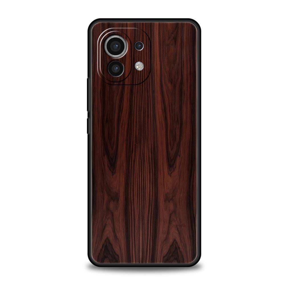 Резная деревянная чехол-накладка для телефона для Xiaomi Poco X3 NFC M3 M4 F4 X4 Pro 5G F3 GT Mi 12 11T 10 9T 10T Lite 11 Ultra Силиконовый Черный Чехол