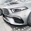 For 2019-2023 Mercedes Benz A Class W177 A45 A45S AMG Car Front Bumper Lip Lower Blade Auto Spoiler Splitter Body Kits Tuning