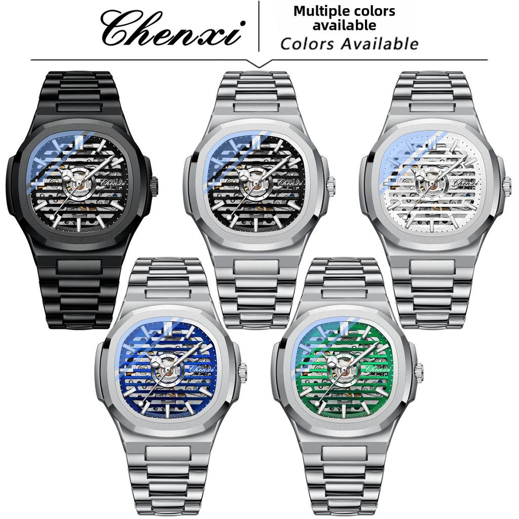 Fashion Chenxi Automatic Tourbillon Precise Men's Watch Mechanical Wristwatch For Men Luxury Luminous Waterproof Skeleton Reloj
