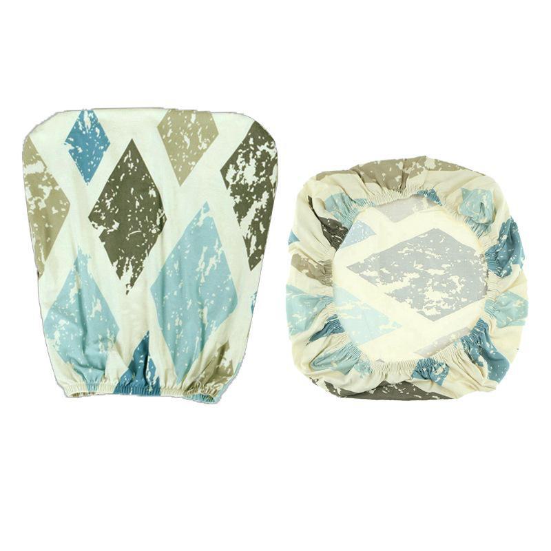 Чехол на вращающееся офисное кресло и подушку из эластичной ткани с принтом