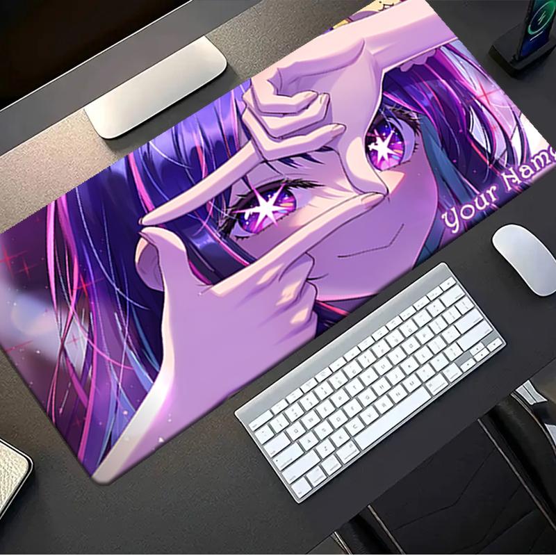 1PC Custom Name Purple Eyes Dream Mouse pad, keyboard and mouse desk pad, for computer notebook Birthday Gift For Any Room Or Office