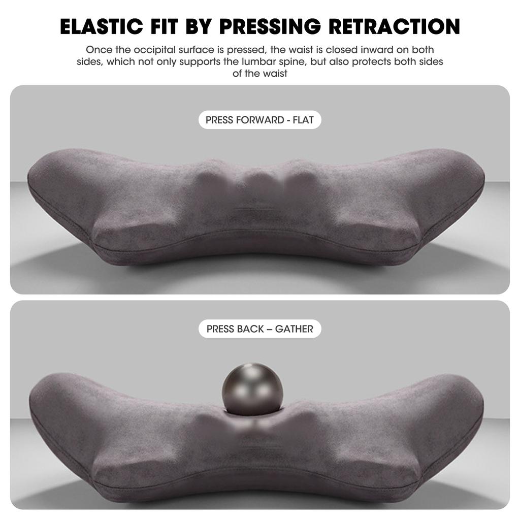 Car Lumbar Support Pad Memory Foam Waist Support Car Seat Cushion Comfortable Waist Longterm Driving Without Fatigue Ready Stock