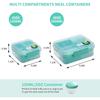 1Pcs Portable Divided Lunch Box Picnic Salad Fruit Container Handheld Commuter Meal Box Student Food Preservation Container