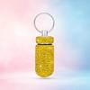 Aluminum Alloy Keychain Pill Container Sparkly Portable Pill Case  Outdoor Travel