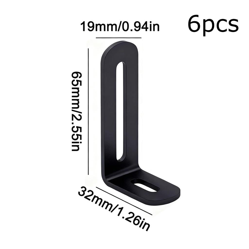2-10Pcs Stainlesss Steel Adjustable Angle Code Long Hole Activity 90Right Angle Furniture Fixer L-shaped Shelf Bracket Connector