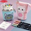Kawaii Pencil Cases for Girls Boys Zipper Cute Cat Pencil Box School Supplies Stationery Gift Pop Up Pouchs Trousse Scolaire