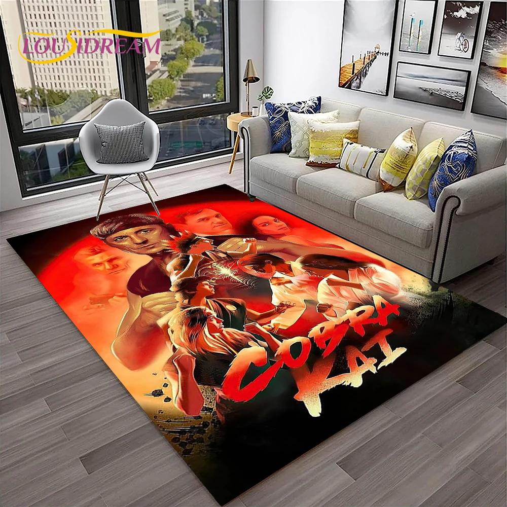 3D Cobra Kai Amanda TV Karate HD ковер для дома, гостиной, спальни, дивана, коврик для двери, декор, детский игровой коврик, нескользящий напольный коврик