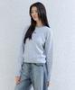 OIOI COLLECTION Soft Melange Round Neck Knit [Sky Blue]