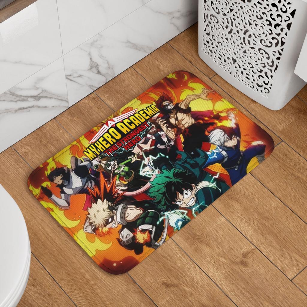 Custom Anime My Hero Academias Japan Manga Doormat Anti-Slip Entrance Kitchen Bath Floor Door Mats Bedroom Balcony Carpet Rug
