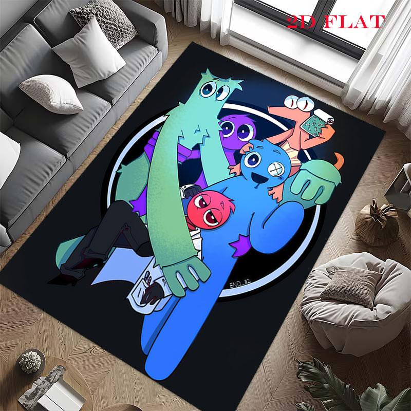Rainbow Friends Force Carpet Rug for Living Room Bedroom Home Sofa Decoration,Kids play Nonslip Floor Mat