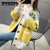 Mid-length Loose Coat Cardigan Knitted Casual Sweater Autumn and Winter Women's Top
