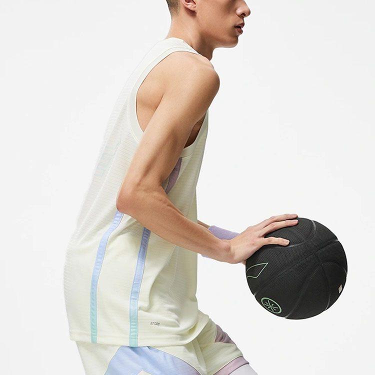 Мужские майки Li Ning Белые С круглым вырезом Умеренный Racerback AAYT013-3