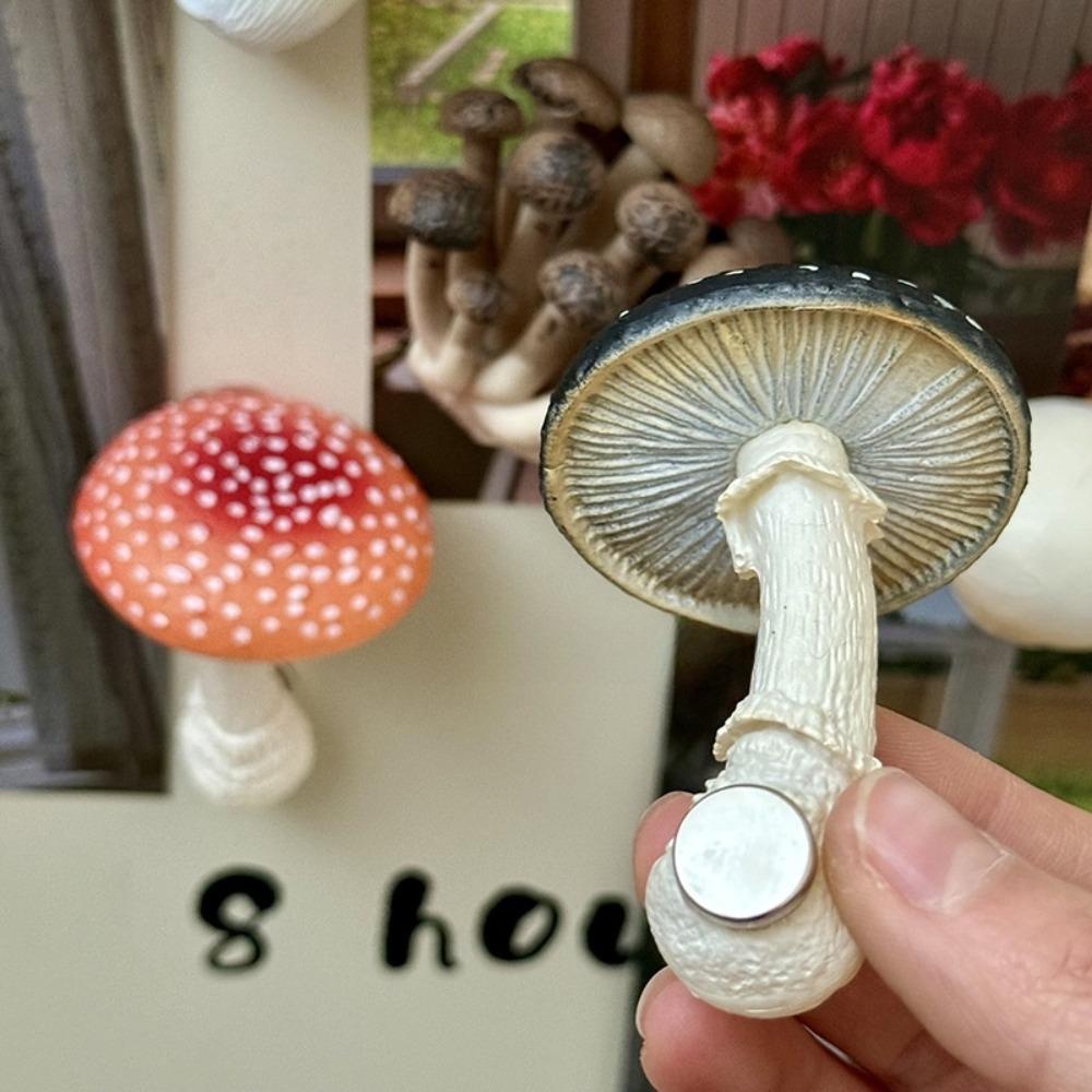 Simulated Mushroom Fridge Magnets 3D Fridge Decor Cute Refrigerator Magnets Home Decoration