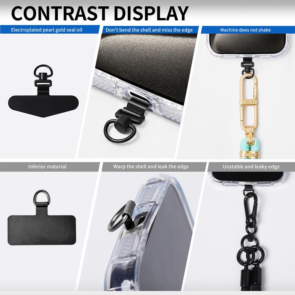 Металлический язычок для крепления телефона, ремешок-шнурок для телефона, патч с вращающейся на 360 градусов пряжкой