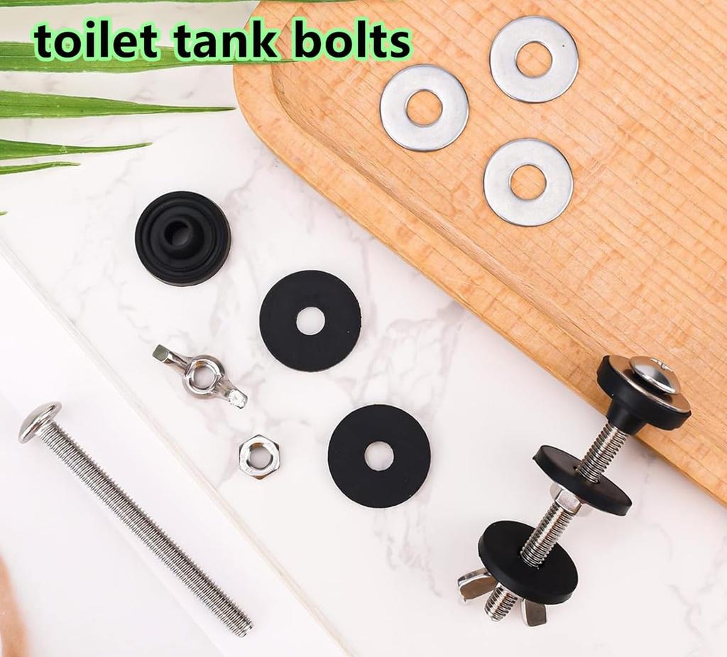 Toilet tank accessories fixing screws sealing ring bathroom metal 304 stainless steel 1 set of 4