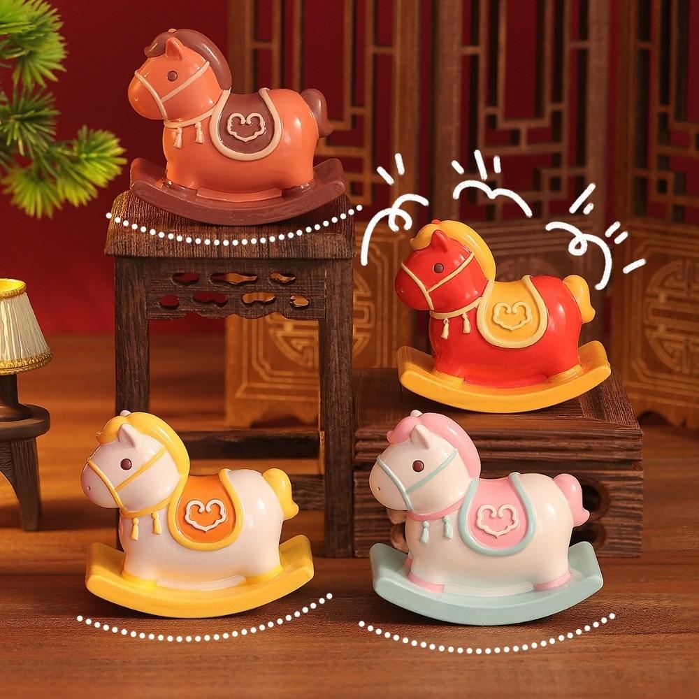 Resin Zodiac Horse Figurines Cute Horse Figures Ornament Spring Festival