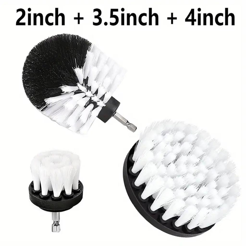 3pcs Drill Brush Set Power Scrubber Wash Cleaning Brushes Tool Kit Clean All Purpose Drill Brush For Grout Floor Tub Shower