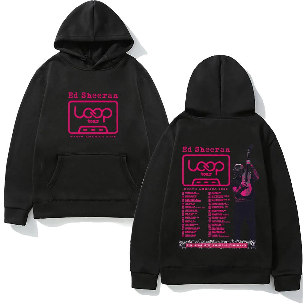 Funny Ed Sheeran 2026LOOP Tour Hoodie NEW Grunge High Quality Sweatshirts Long Sleeve Clothes Punk Hoody Comfortable Hooded Moletom Men women clothing