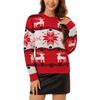Женская мода Рождественский пуловер Свободный и ленивый трикотаж Рождественский свитер