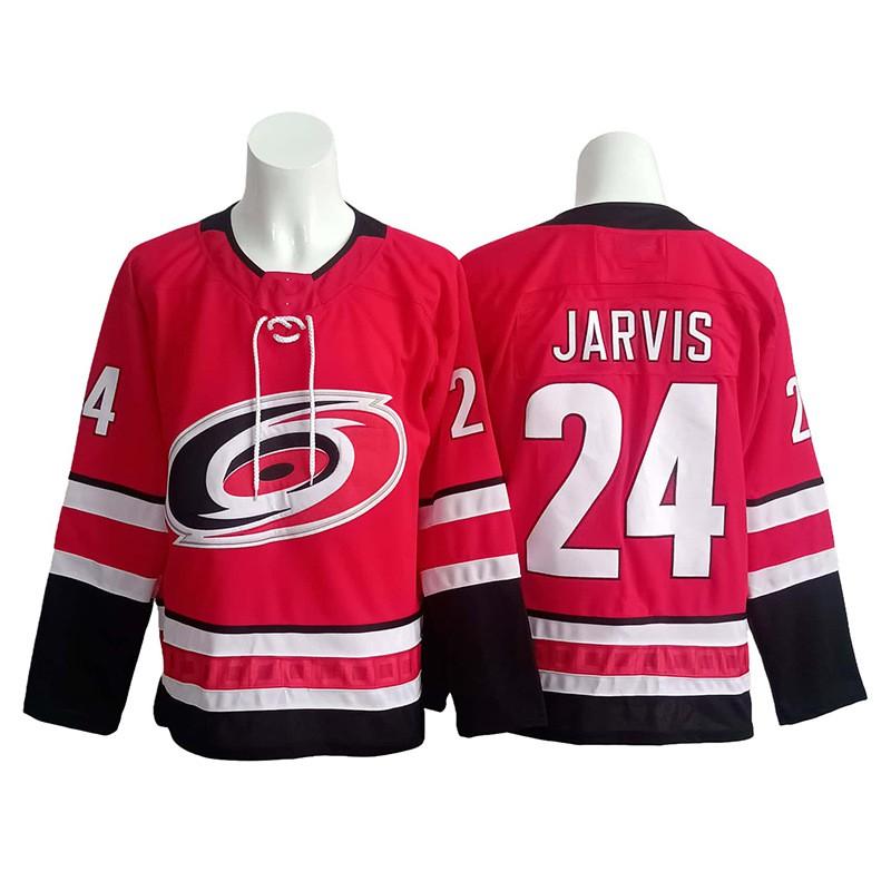 Mens Vintage NHL Hockey Jersey Custom Embroidered 37 Hurricanes Team Ice Practice Shirt Cotton Blend