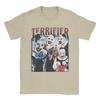 Футболки с фильмами ужасов «Terrifier», мужские, 100% хлопок, винтажная футболка с круглым вырезом, футболки с коротким рукавом, летняя одежда