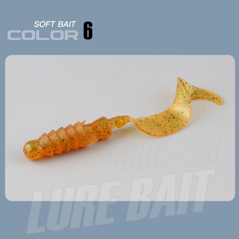 Большая волна, кудрявый хвост, мягкая приманка для окуня и мандаринки