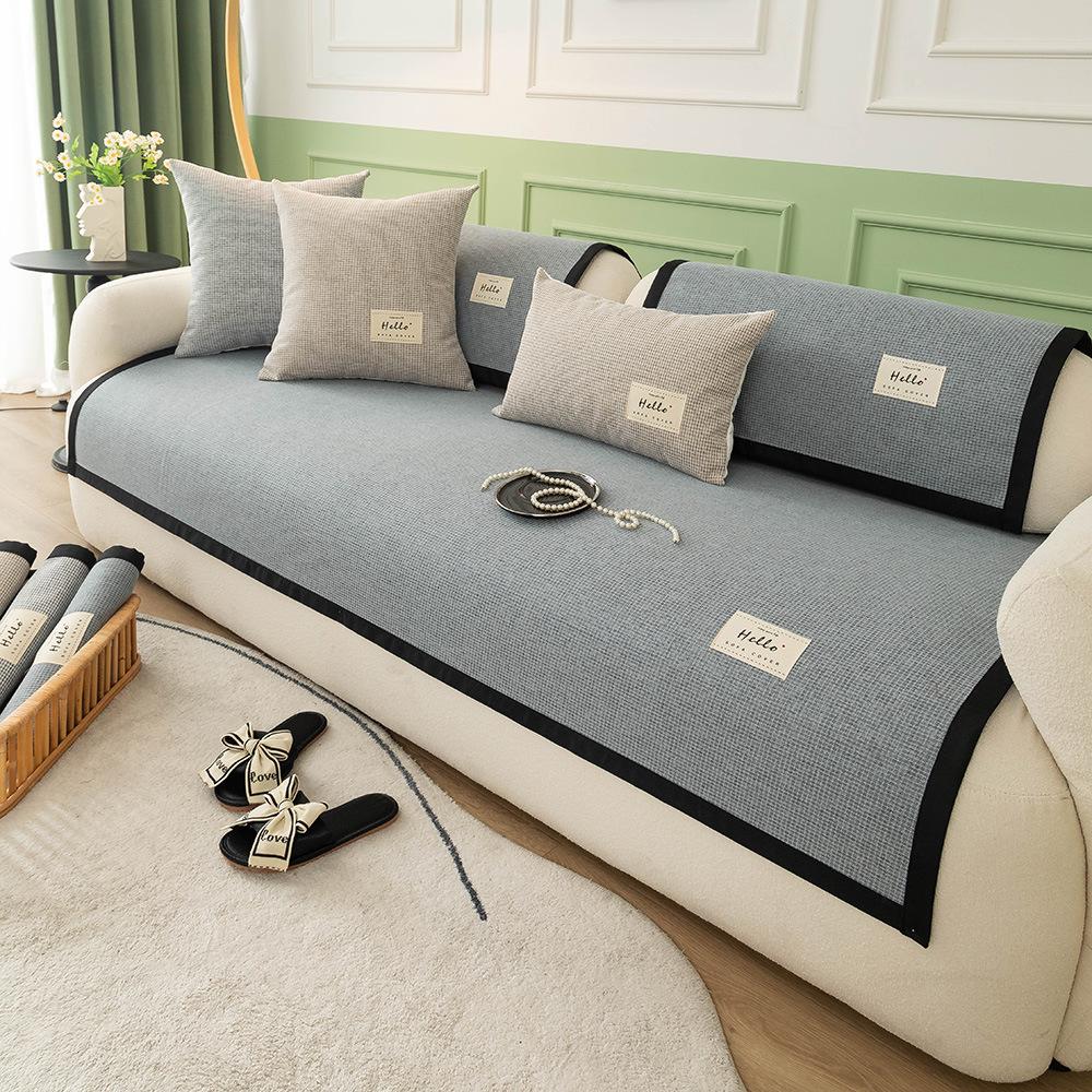 Stylish and Practical Cotton Sofa Cover with Anti-Slip and Anti-Cat Scratch Function for Four Seasons