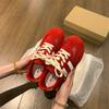 Retro Women's Shoes Spring 2025 New Flat-soled Sports Shoes Lightweight Casual Soft-soled Single Shoes
